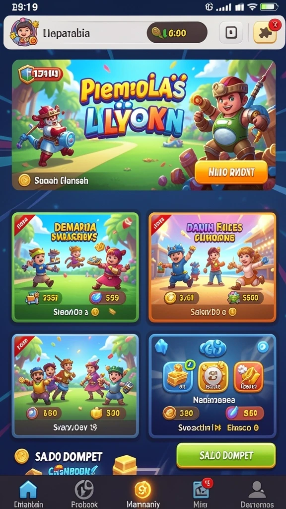 Tampilan game yang menarik dan penuh warna.
