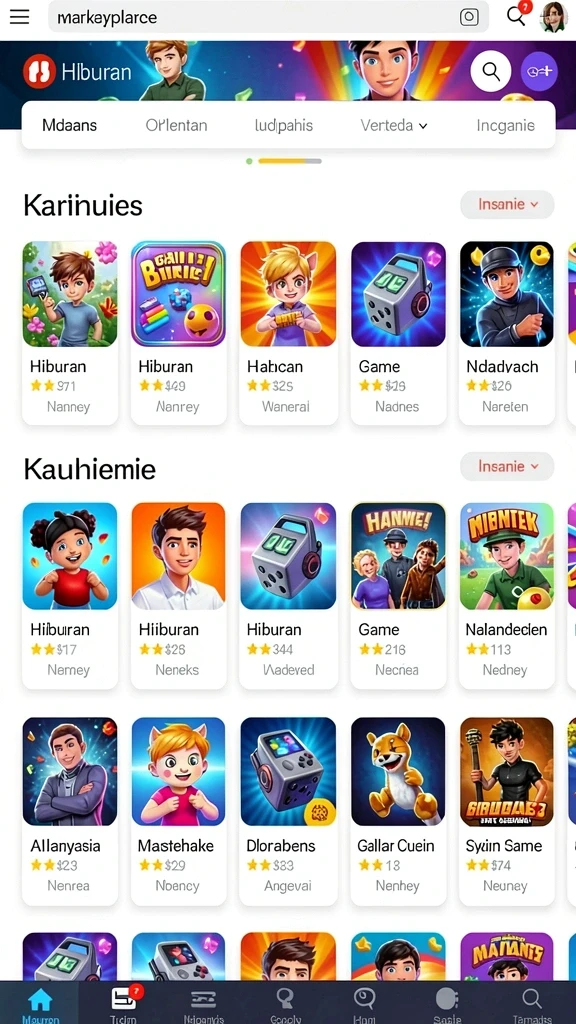 Screenshot menunjukkan tampilan antarmuka yang menarik.
