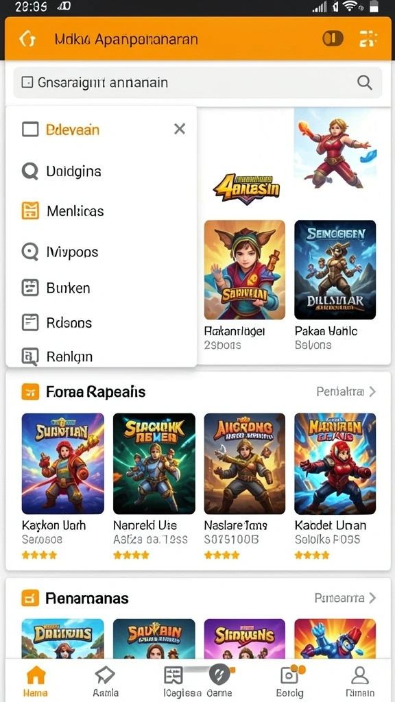 Tampilan menu utama AYU89 yang intuitif.