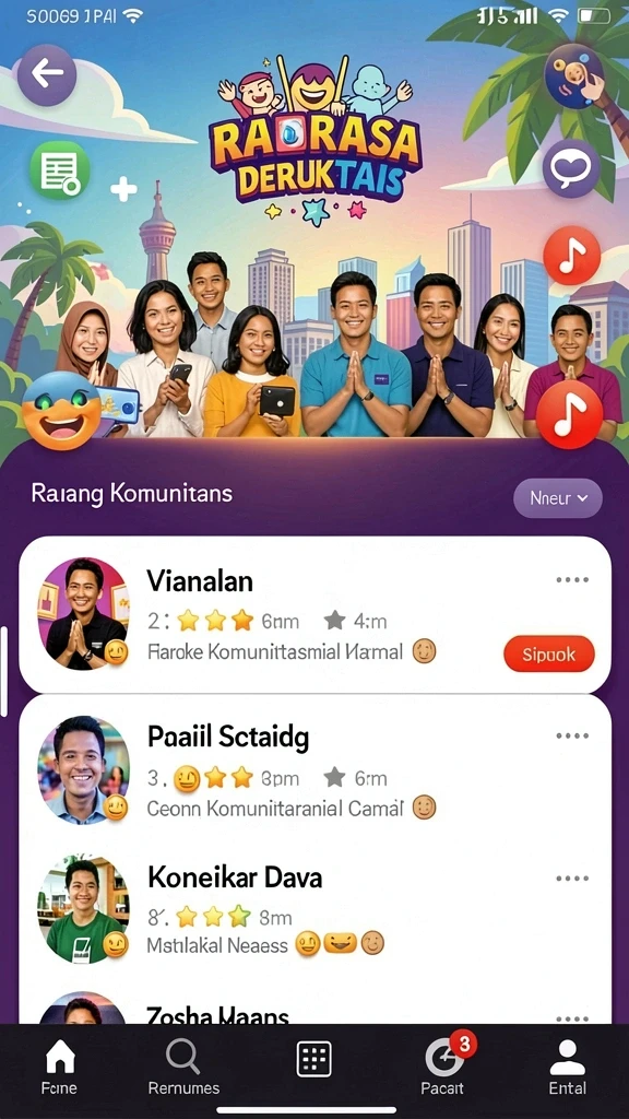 Fitur multiplayer yang memungkinkan bermain bersama teman.