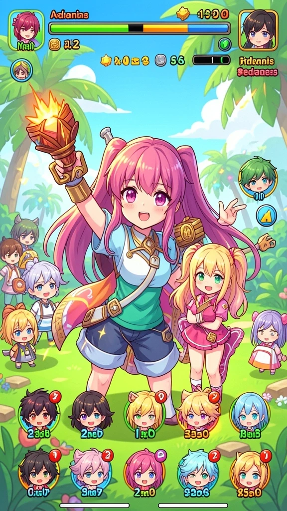 Tampilan awal game yang menarik dan penuh warna.