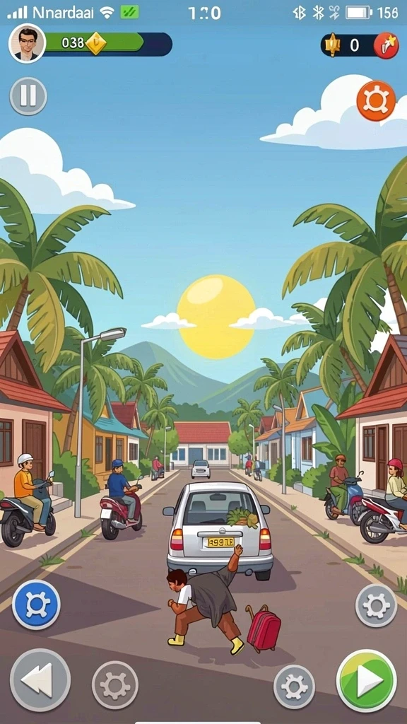 Tampilan awal yang menarik dengan karakter unik.