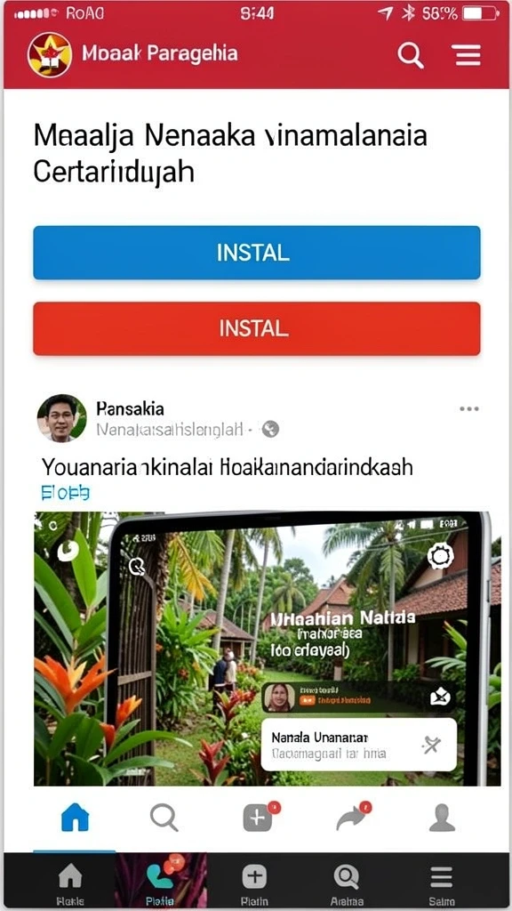 Tampilan awal game yang menarik dan intuitif.