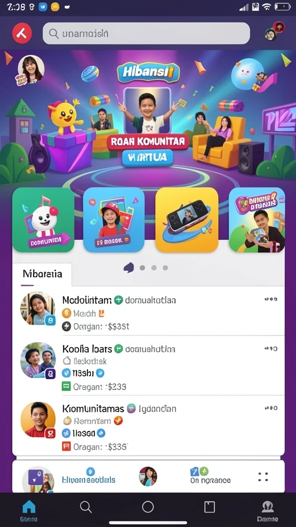 Menu pilihan mode permainan yang variatif dan seru.