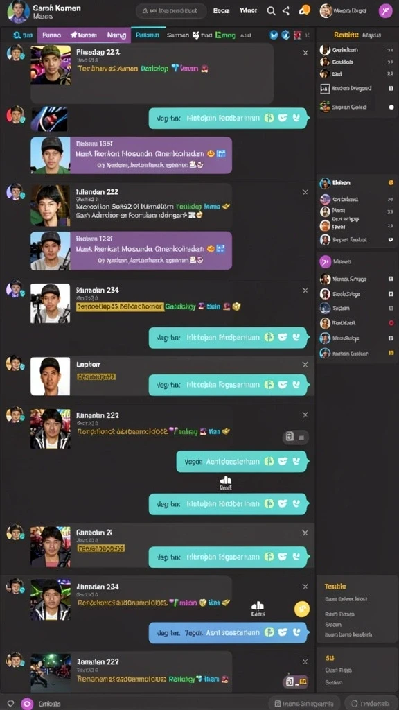 Tampilan antarmuka yang keren dan menarik.