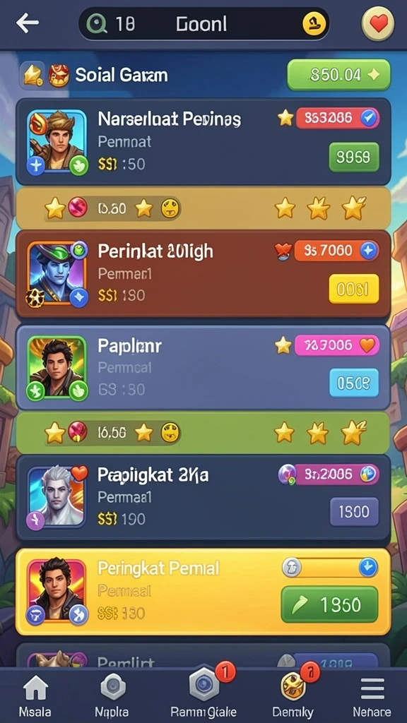 Tampilan grafis yang menggugah selera bermain.