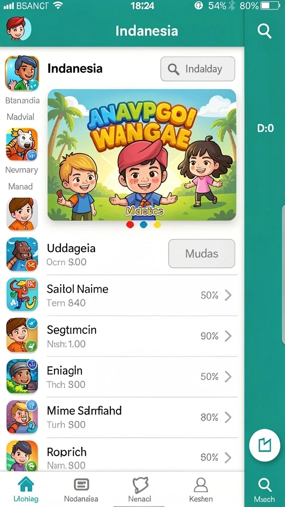 Fitur leaderboard yang menunjukkan peringkat pemain terbaik.