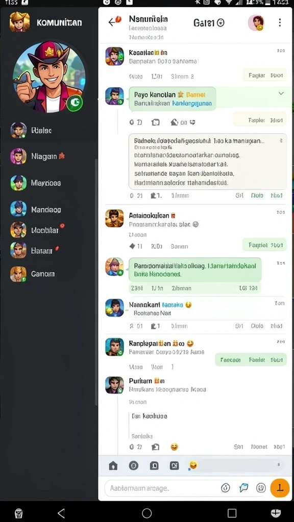 Karakter unik yang dapat dipilih untuk permainan.