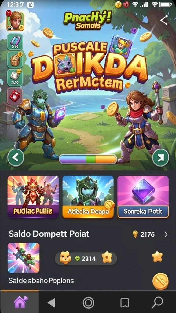 Screenshot menunjukkan antarmuka permainan yang menarik dan intuitif.