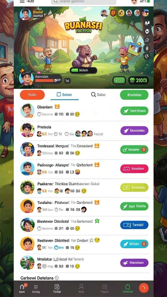 Screenshot ini menunjukkan fitur kompetisi dengan teman secara real-time.
