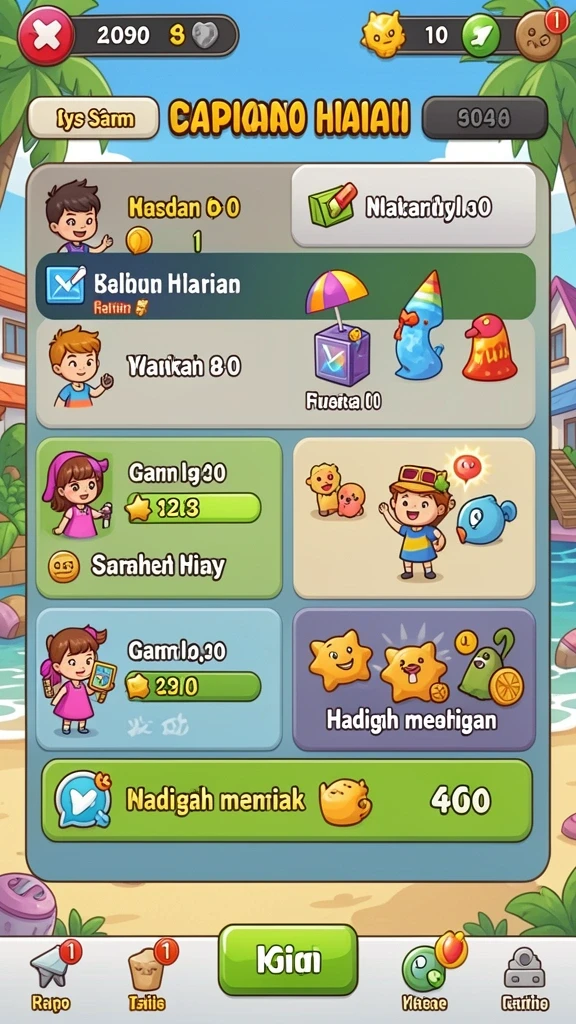 Karakter yang beragam dan menarik untuk dipilih.