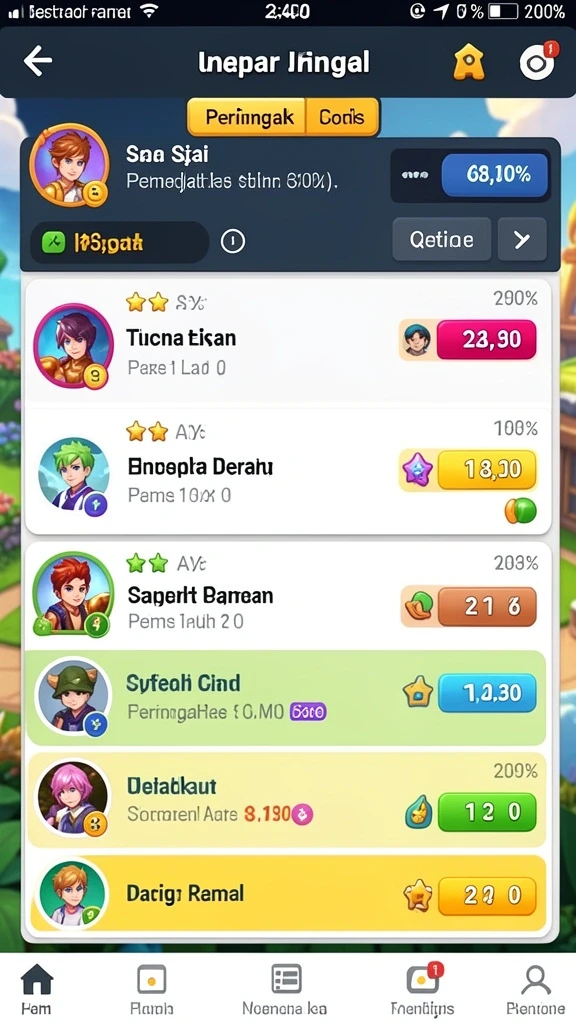 Berbagai pilihan permainan yang mengasyikkan.