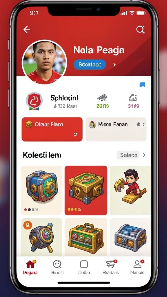 Tampilan awal yang menarik dengan karakter pilihan.