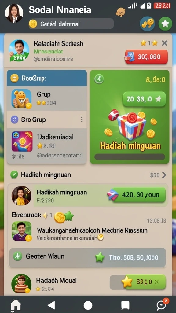 Tampilan awal permainan SUPER5 yang menarik.